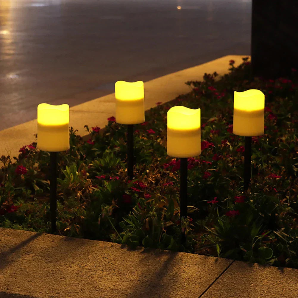 SolarGlow - Weatherproof LED Solar Candle – Atmospheric Outdoor Lighting for Garden, Balcony & Terrace