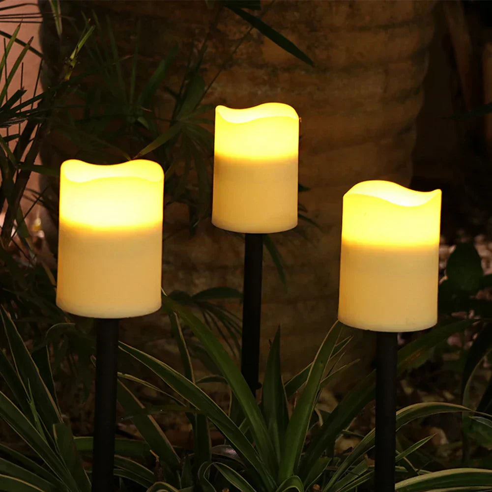 SolarGlow - Weatherproof LED Solar Candle – Atmospheric Outdoor Lighting for Garden, Balcony & Terrace