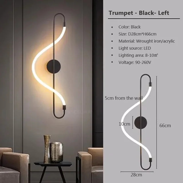 LumiForge - Lámpara de pared moderna de hierro