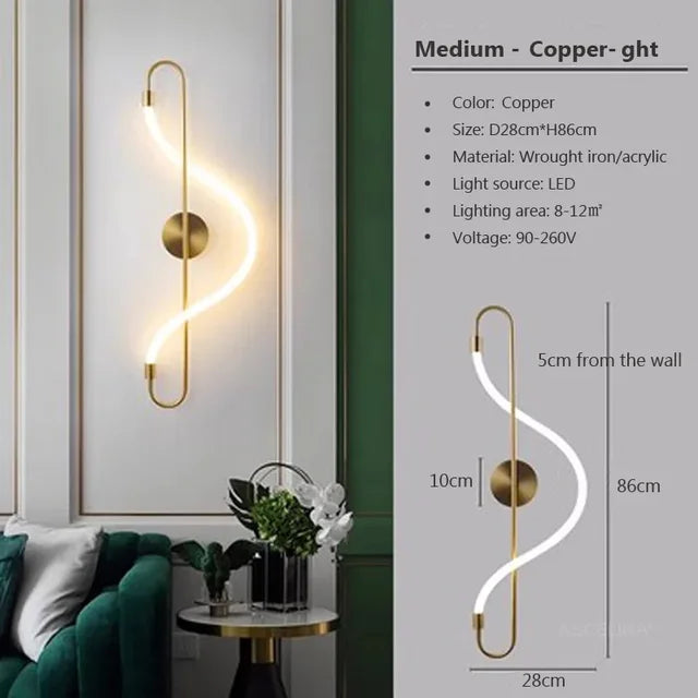 LumiForge - Lámpara de pared moderna de hierro