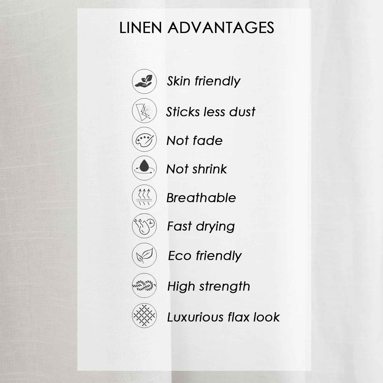 Aira - Tenda in Lino e Cotone con Tessuto Superiore Morbido