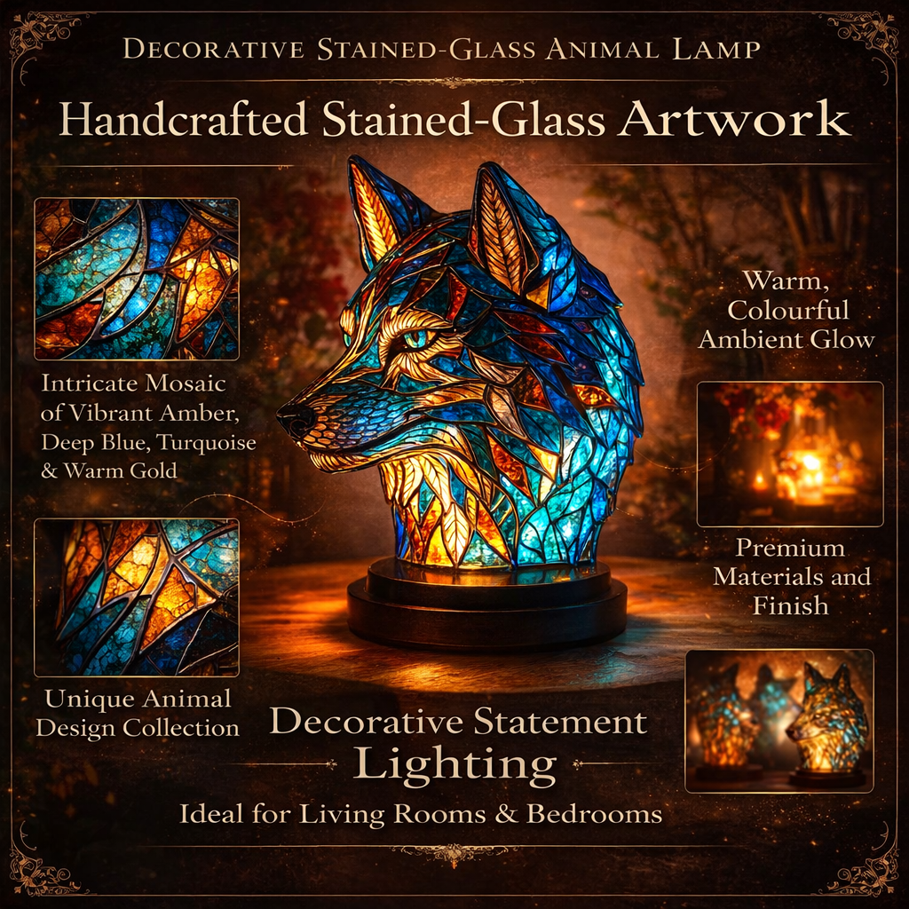 Lamp Glas Dier Design Tafellamp Kleurrijke Sfeerverlichting