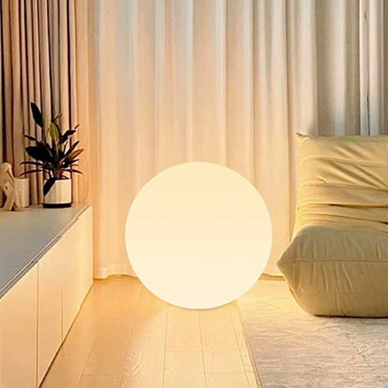 LumiGlobe – Large LED Bulb Lamp, Modern Floor Lamp for Stylish Indoor Lighting