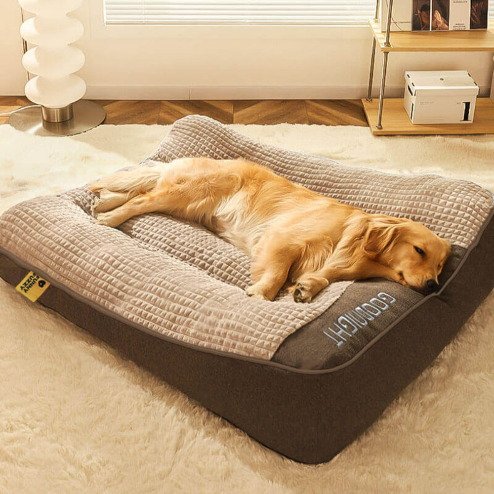 Large Orthopedic Dog Bed Thick Cushion Neck Support Scratch-Resistant 0