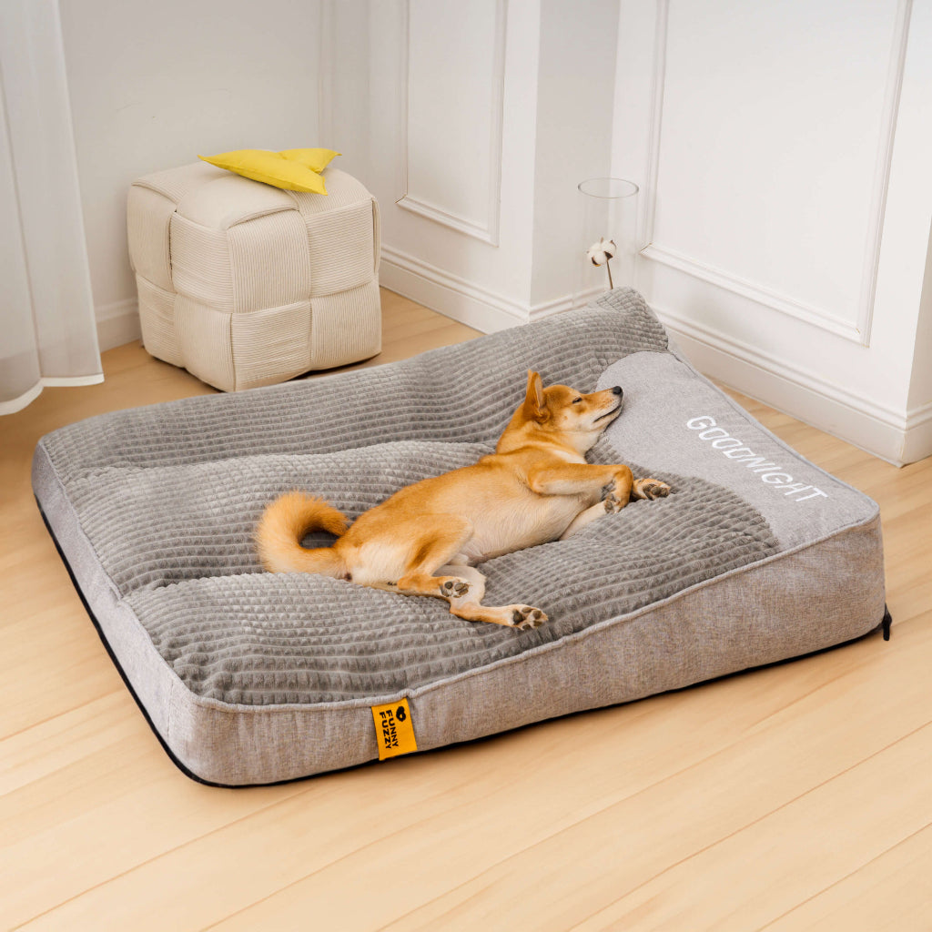 Large Orthopedic Dog Bed Thick Cushion Neck Support Scratch-Resistant 9