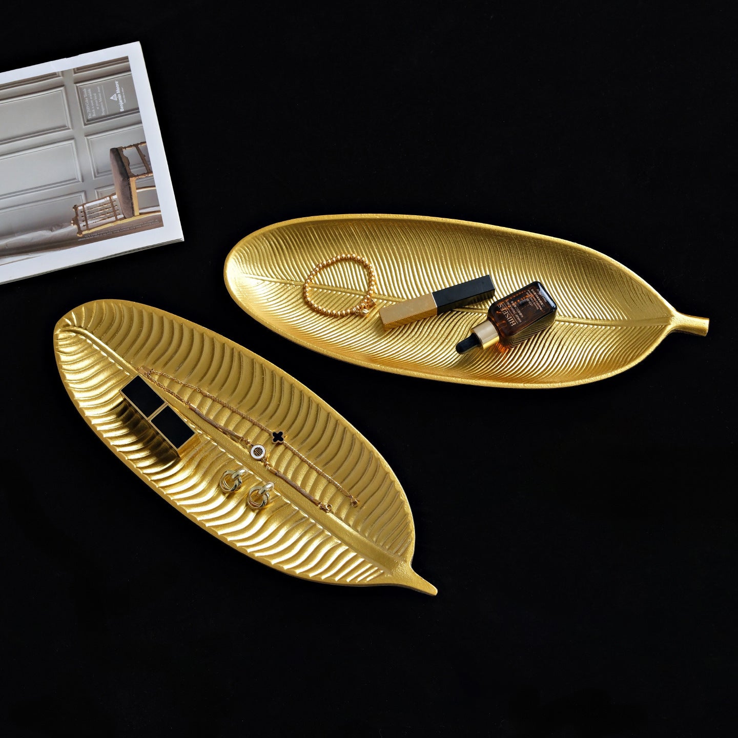 Dienblad Decoratief Bladvormig Hars Woonkamer Tafel