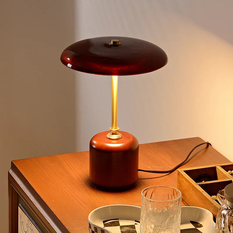 MushroomLuxe - Lámpara de mesa LED moderna de vidrio | Regulable y diseño elegante