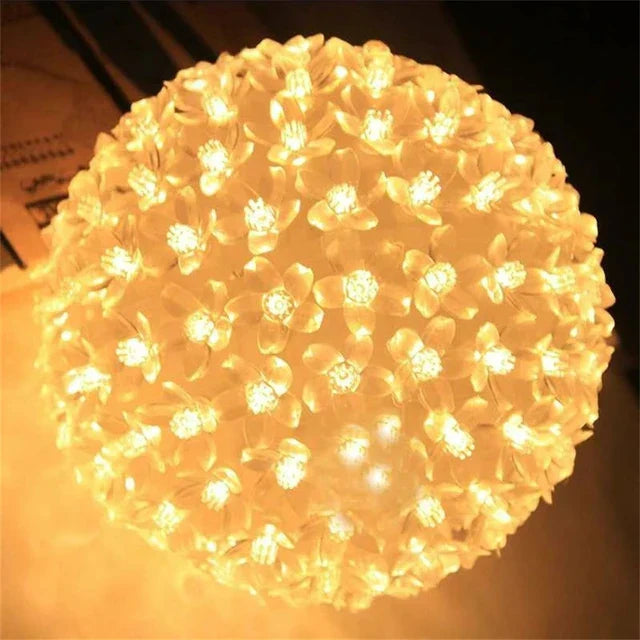 LumiBlossom – Solar Cherry Blossom String Lights for Garden – Romantic LED Outdoor Decoration