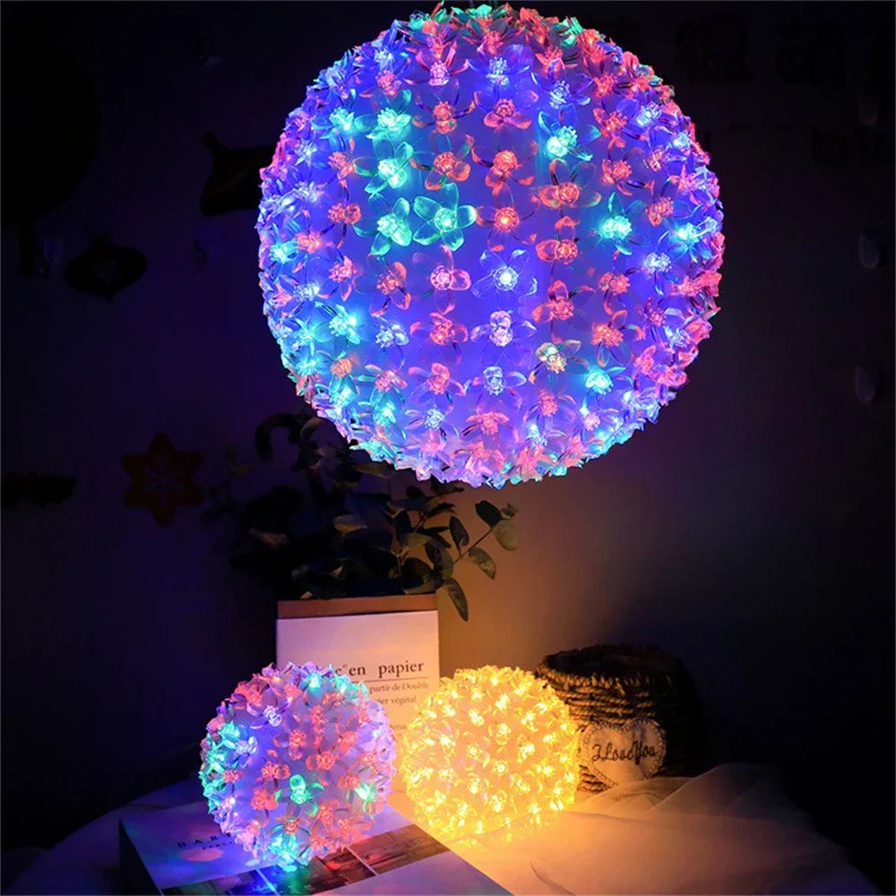 LumiBlossom – Solar Cherry Blossom String Lights for Garden – Romantic LED Outdoor Decoration