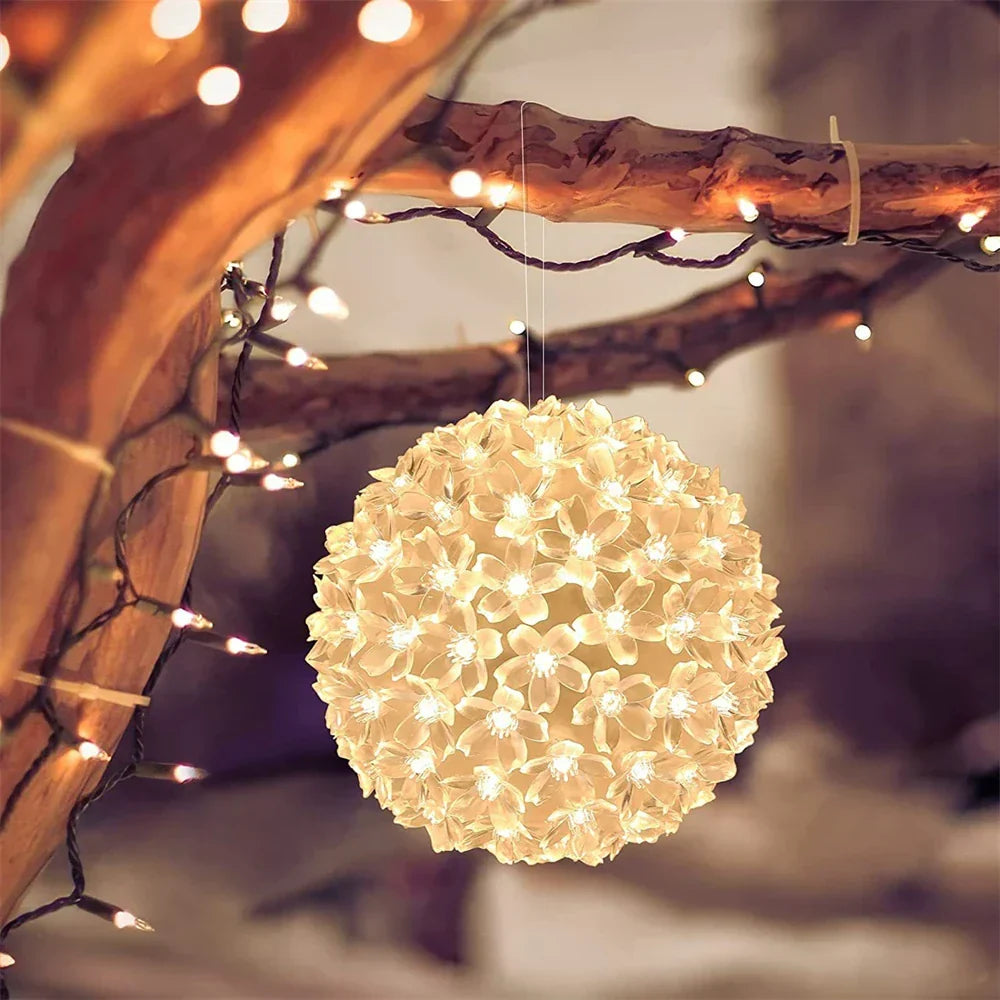 LumiBlossom – Solar Cherry Blossom String Lights for Garden – Romantic LED Outdoor Decoration
