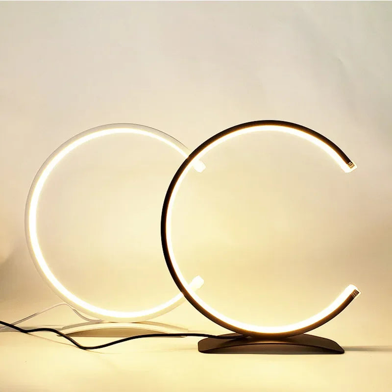 LumiArc - Lámpara de mesa LED moderna con control táctil | Regulable y eficiente energéticamente