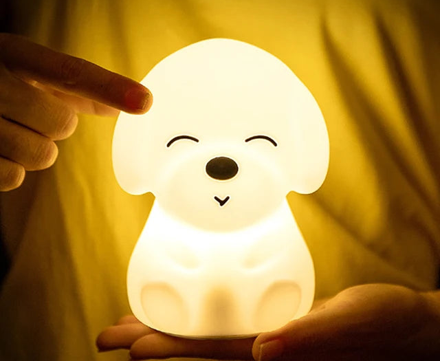 BunnyGlow - Lámpara nocturna LED regulable para niños con control táctil y función de carga USB