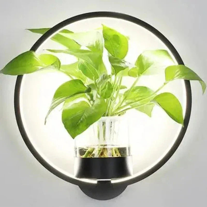 NatureGlow - Lámpara de varita LED con planta integrada para interiores