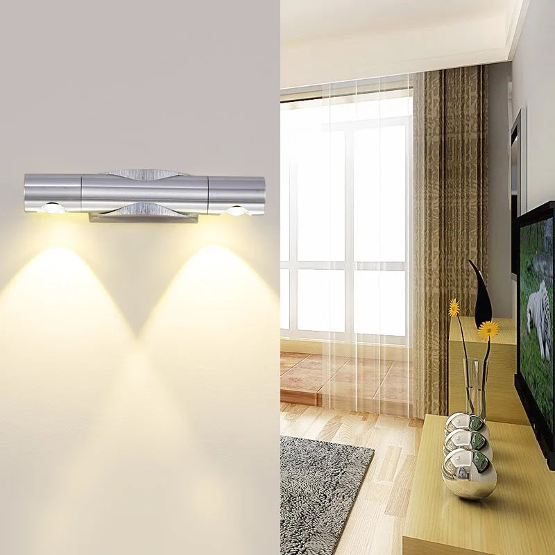 LumiBright - LED Wandlamp met Dubbele Spot – Moderne Verlichting voor Binnen & Buiten
