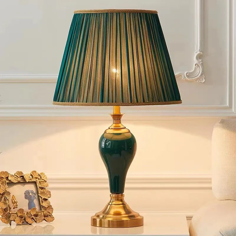 LumiCeram - Lámpara de mesa cerámica moderna | Iluminación elegante para sala de estar y dormitorio