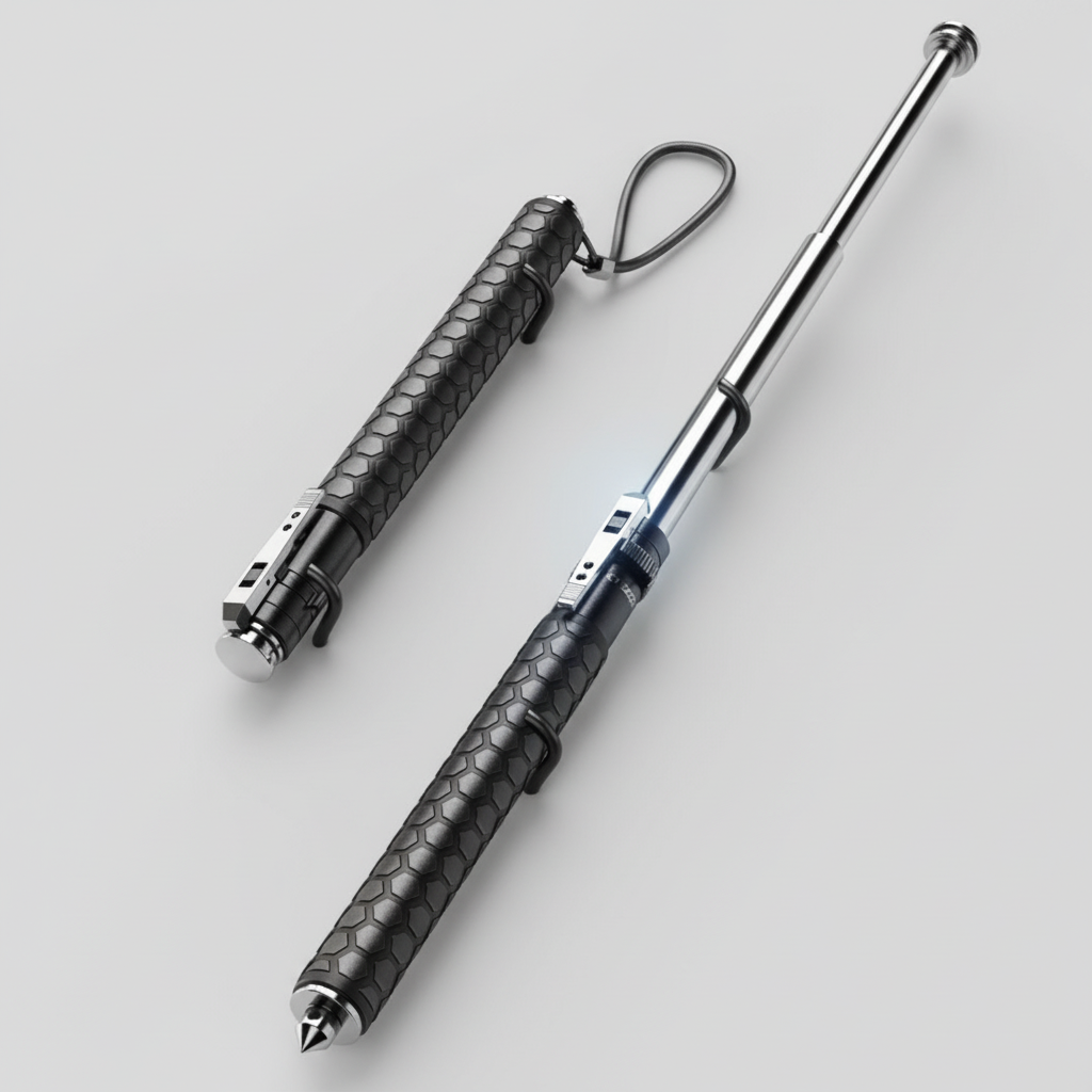 Retractable Self Defense Walking Sticks Alloy Telescopic Hiking Pole - Image 6