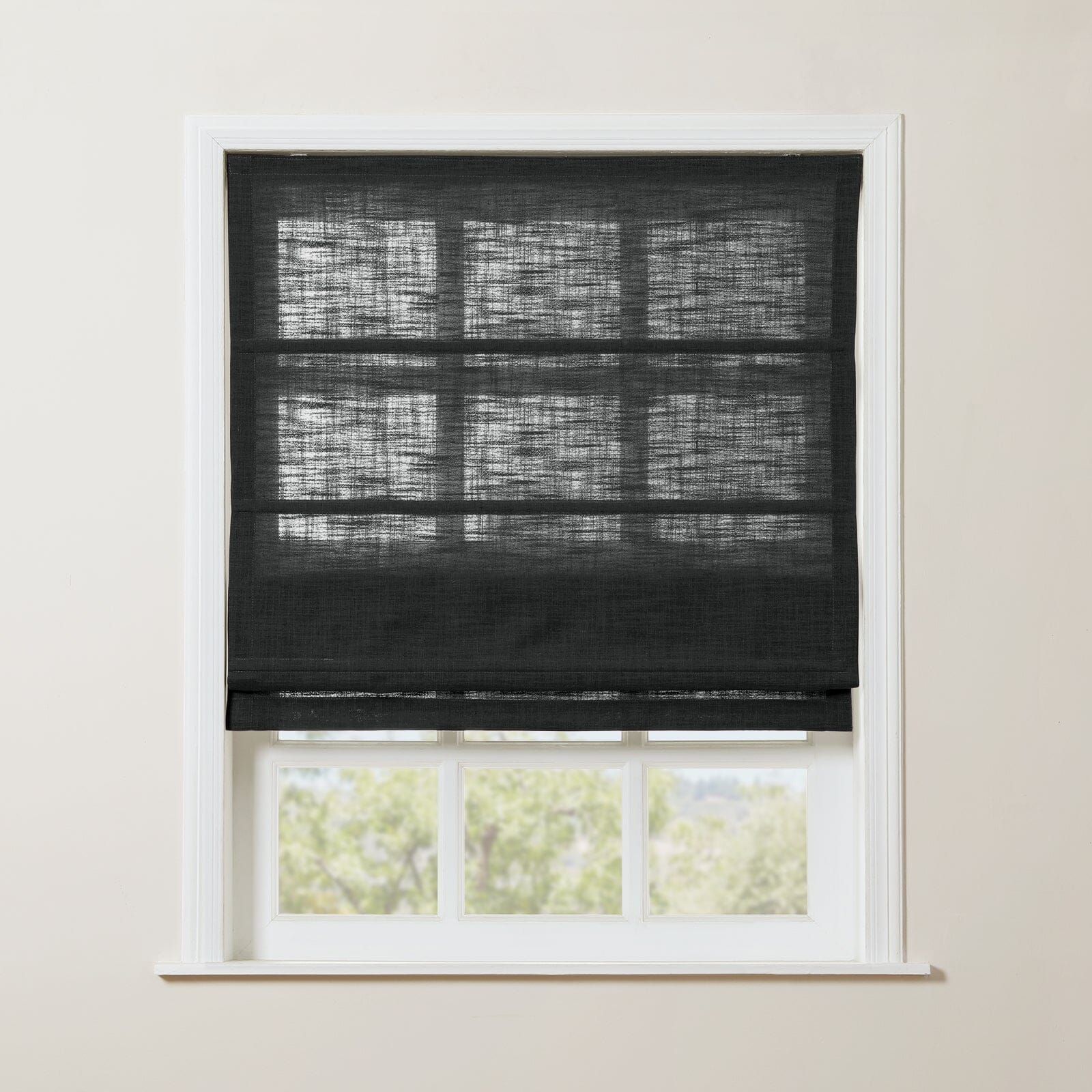 Loomy Linnen Vouwgordijn zonder Koord