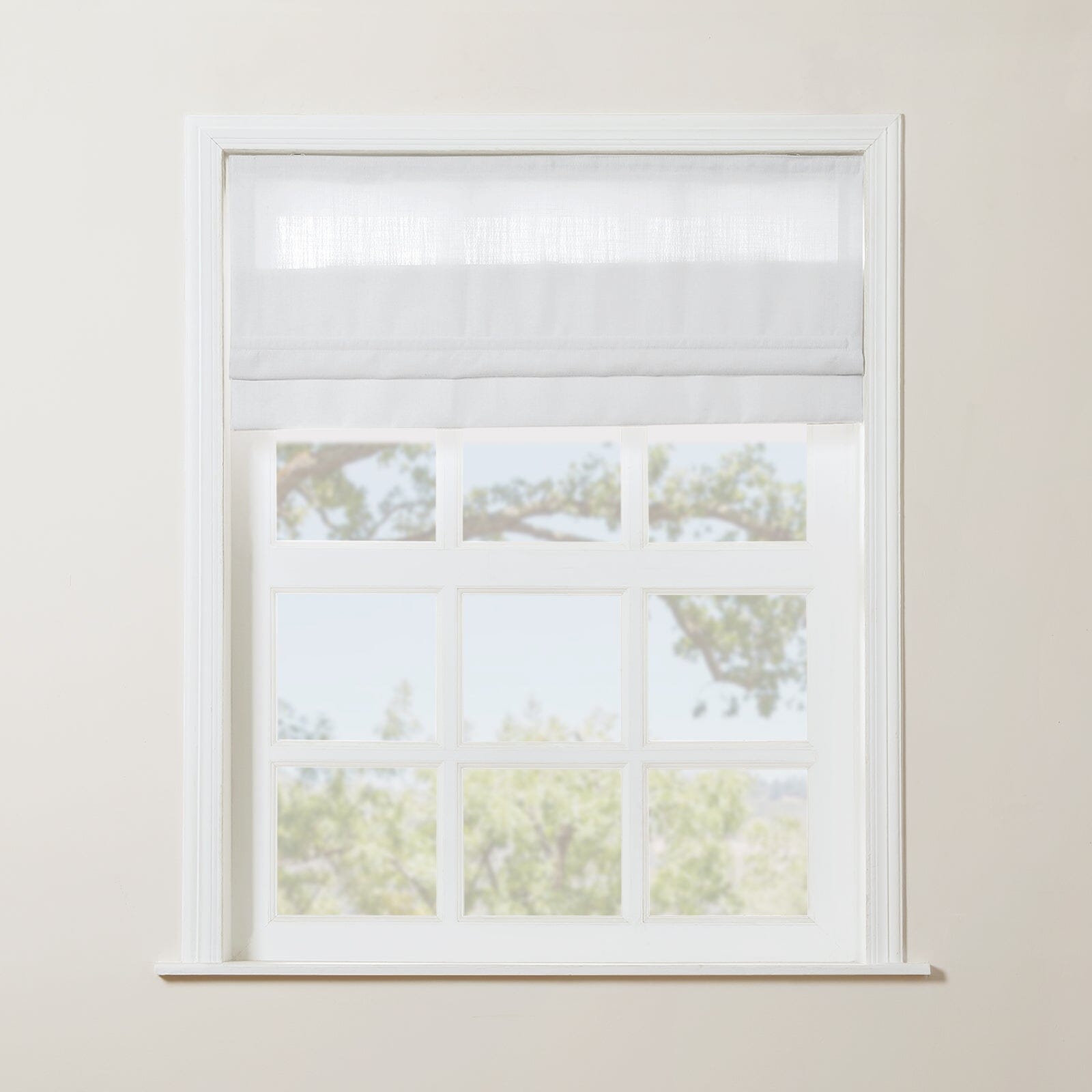 Loomy Linnen Vouwgordijn zonder Koord