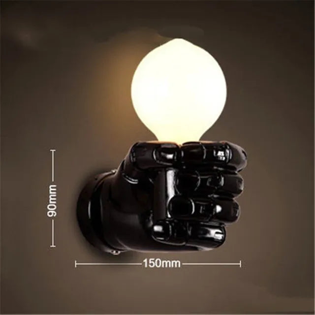 IndustrialGlow - Lámpara de pared en estilo industrial de metal – Lámpara LED vintage