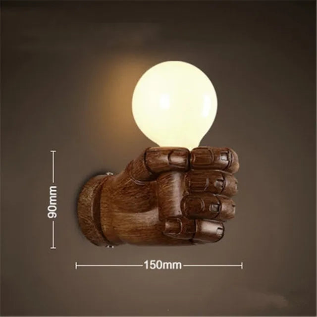 IndustrialGlow - Lámpara de pared en estilo industrial de metal – Lámpara LED vintage