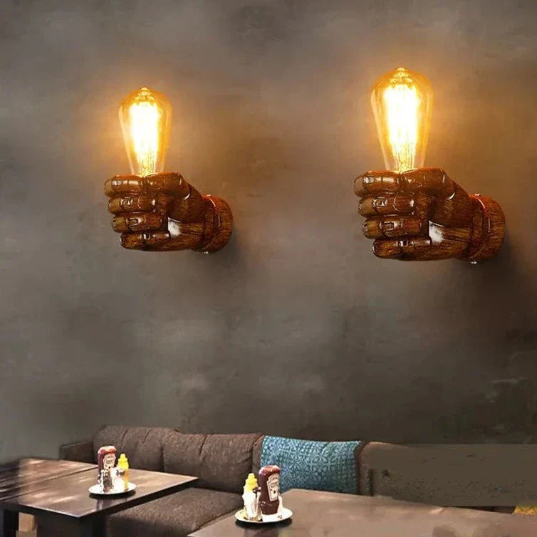 IndustrialGlow - Lámpara de pared en estilo industrial de metal – Lámpara LED vintage