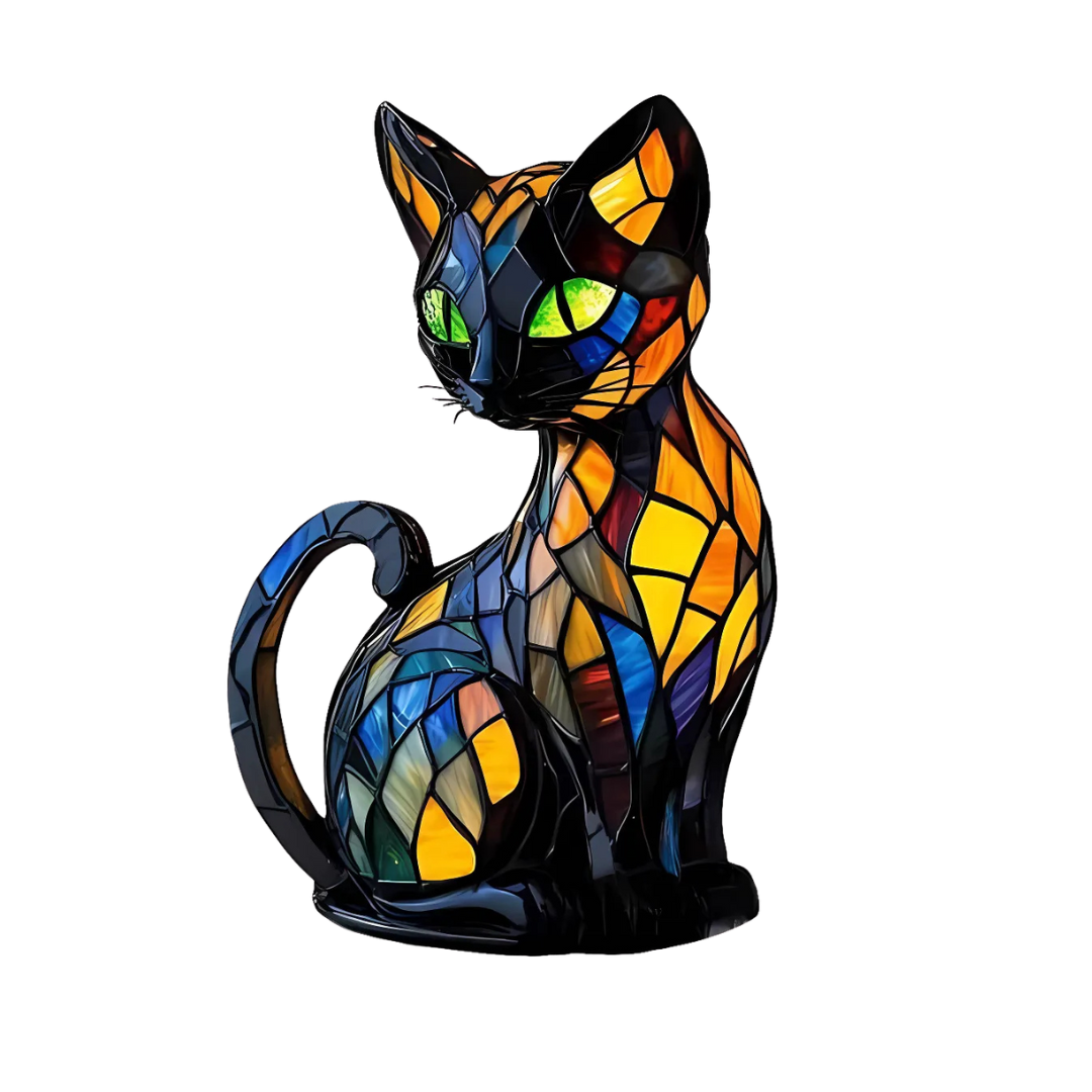 Luminous Cat Lamp Handmade Decorative Mood Lighting Bedside Accent 0