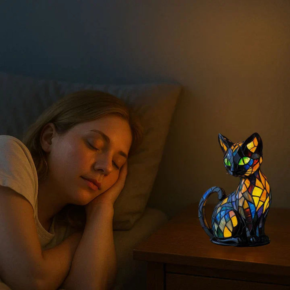 Luminous Cat Lamp Handmade Decorative Mood Lighting Bedside Accent 5