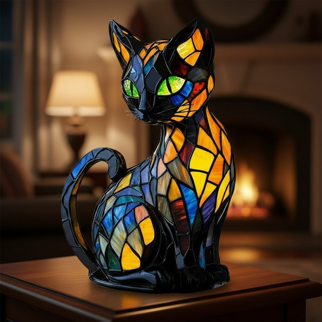 Luminous Cat Lamp Handmade Decorative Mood Lighting Bedside Accent 7