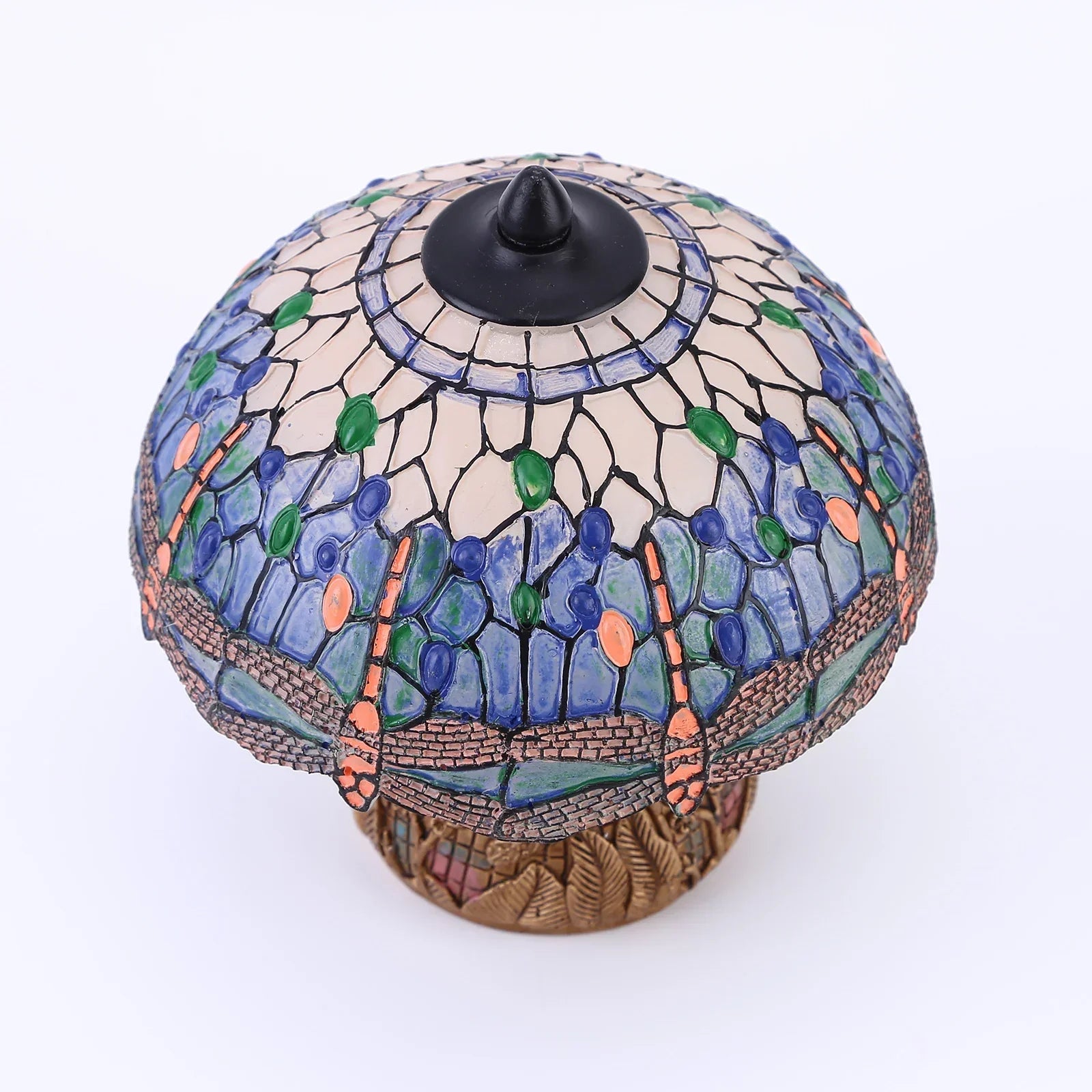 LuxeGlow - Vintage Tafellamp met Libellenmotief en Art Nouveau Design