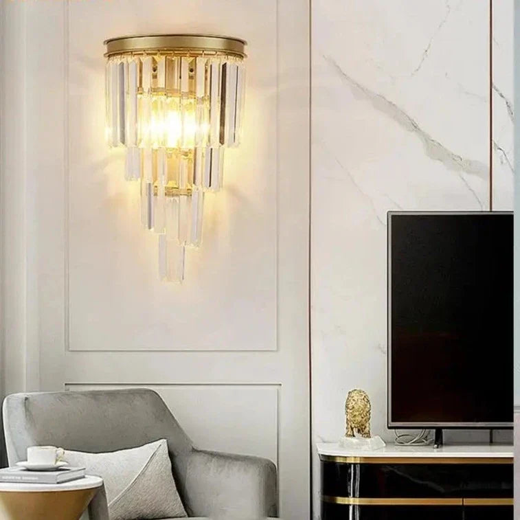 CrystalLuxe - Elegante Kristallen Wandlamp