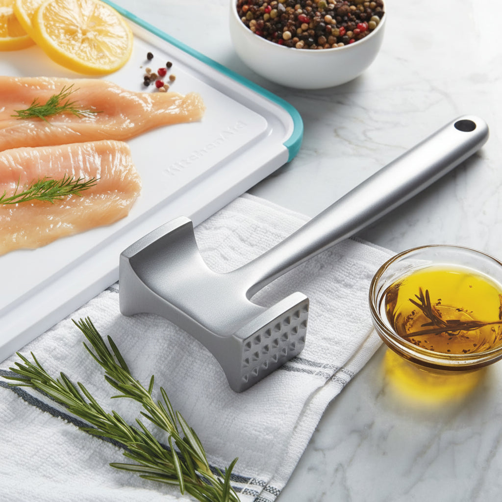 Martelo para Amaciar Carne em Alumínio Ferramenta de Cozinha Ergonómica