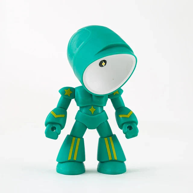 RoboGlow – Schattige Robot Tafellamp met LED voor Kinderkamer & Bureau