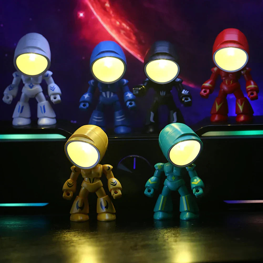RoboGlow – Schattige Robot Tafellamp met LED voor Kinderkamer & Bureau
