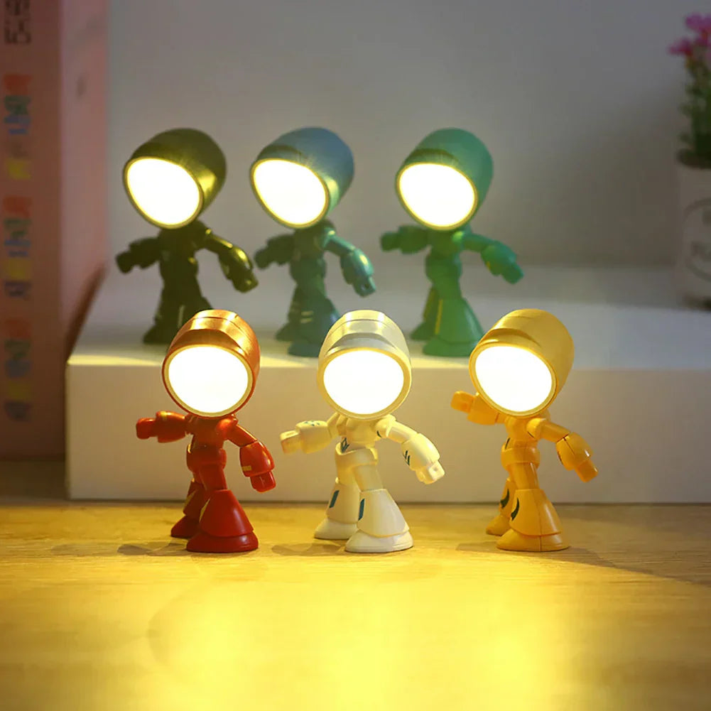 RoboGlow – Schattige Robot Tafellamp met LED voor Kinderkamer & Bureau