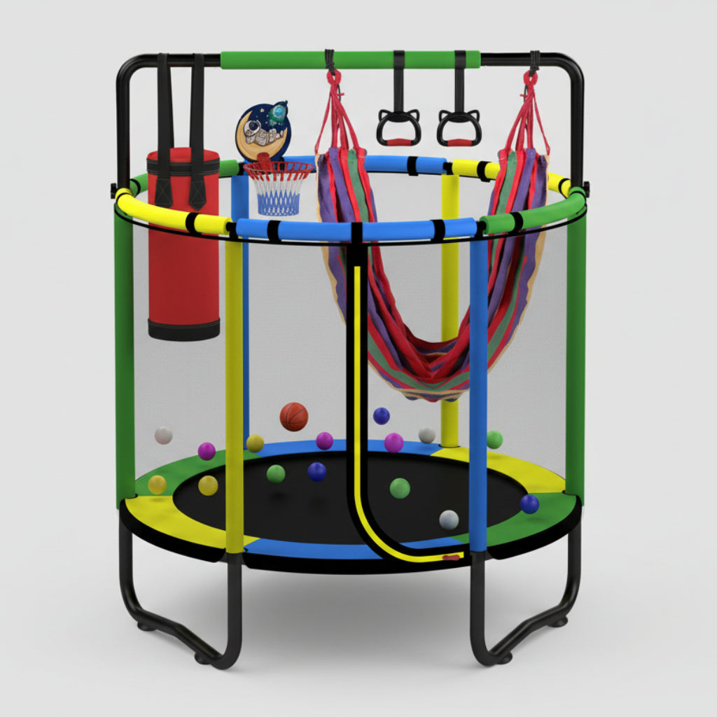 Trampoline Speelpark Kinderen Multifunctionele Buitenspeelset Touwen Ballen