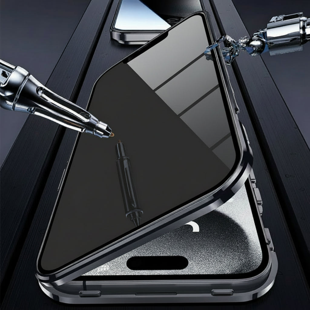 Capa de Telemóvel Vidro Temperado Magnética Proteção de Privacidade 360 Graus