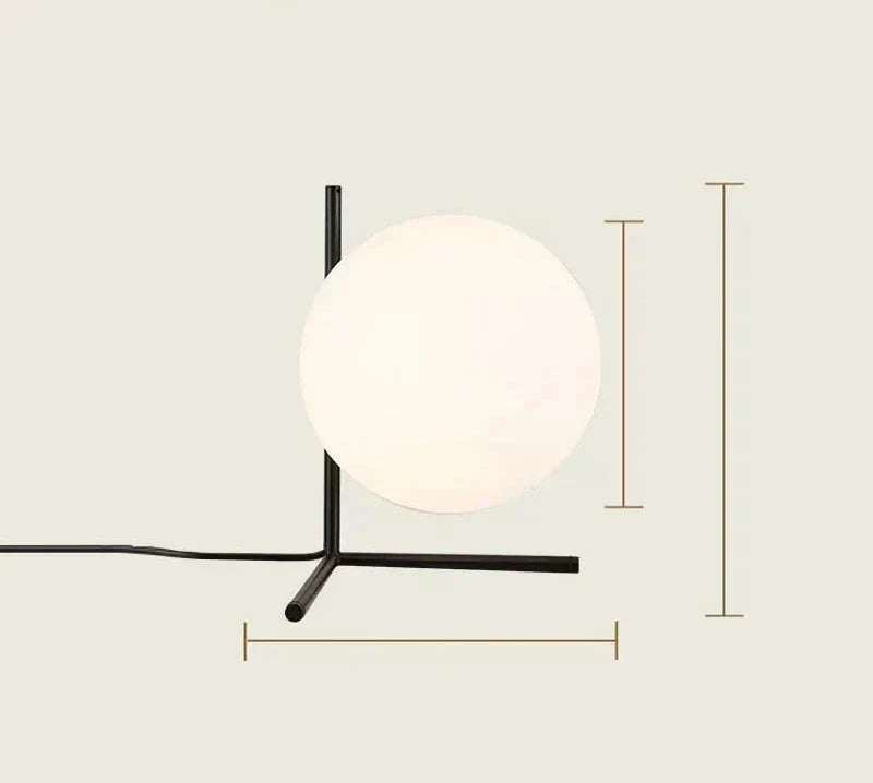 GlassLume - Lámpara de mesa de vidrio moderna y minimalista | Iluminación elegante