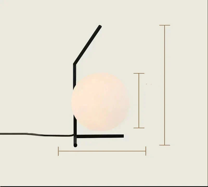 GlassLume - Lámpara de mesa de vidrio moderna y minimalista | Iluminación elegante