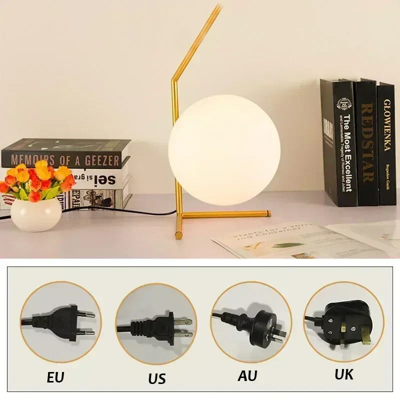 GlassLume - Lámpara de mesa de vidrio moderna y minimalista | Iluminación elegante