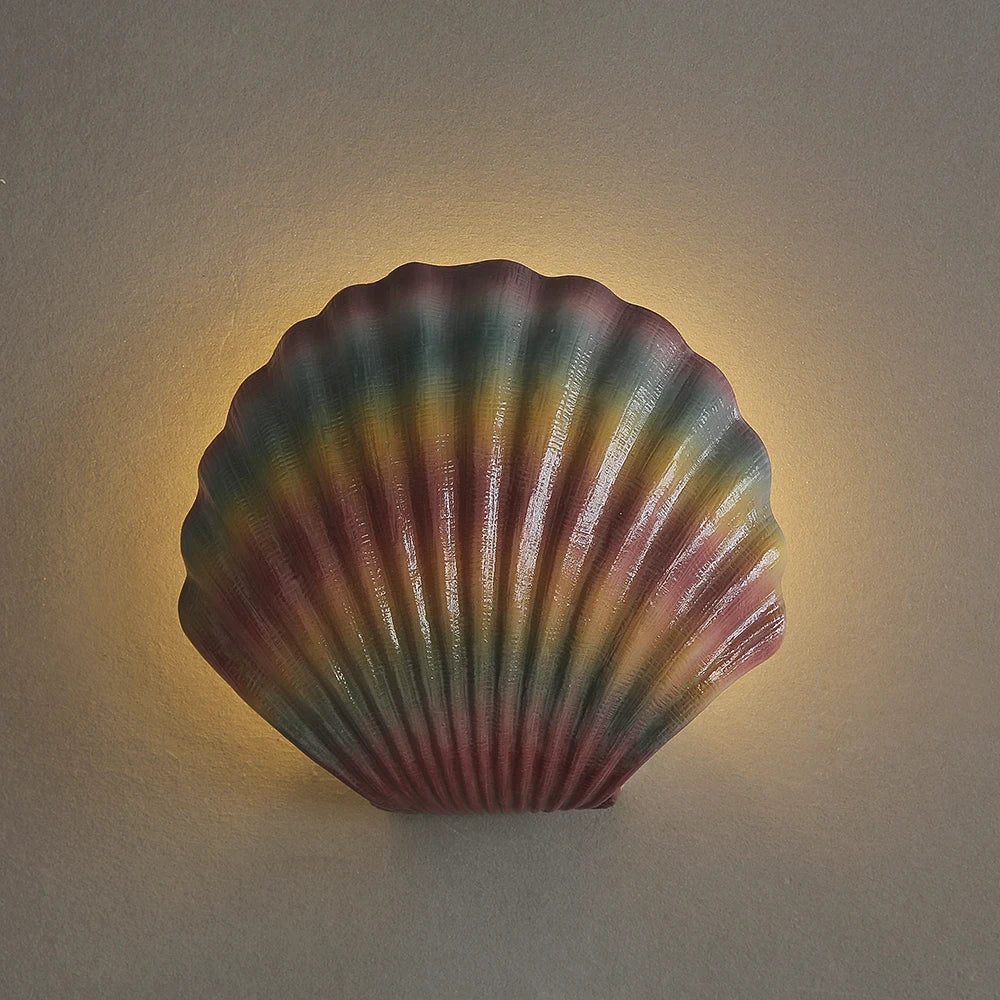 CoastalGlow - Schelpen Wandlamp Maritieme LED Verlichting voor Woonkamer & Hal