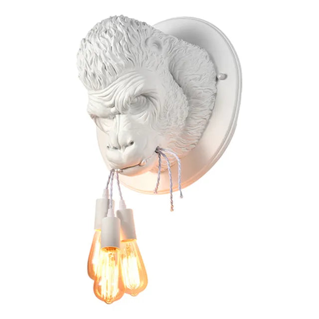 GorillaGlow - Lámpara de pared industrial Gorilla con LED para sala de estar y bar