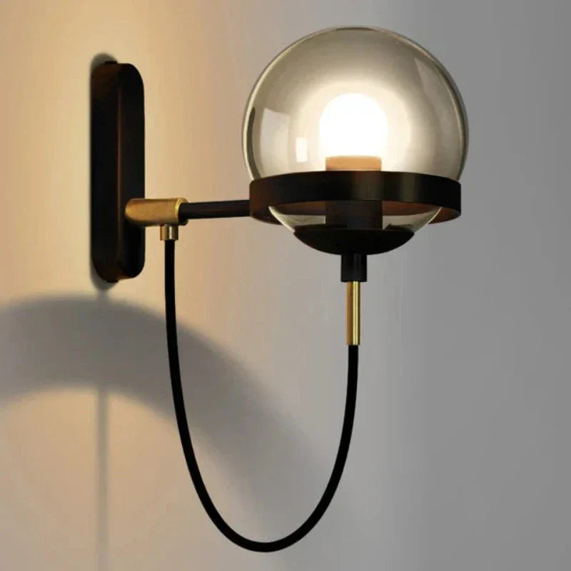 GlassGlow - Lámpara de pared de vidrio moderna – Lámpara de pared LED para sala de estar y pasillo