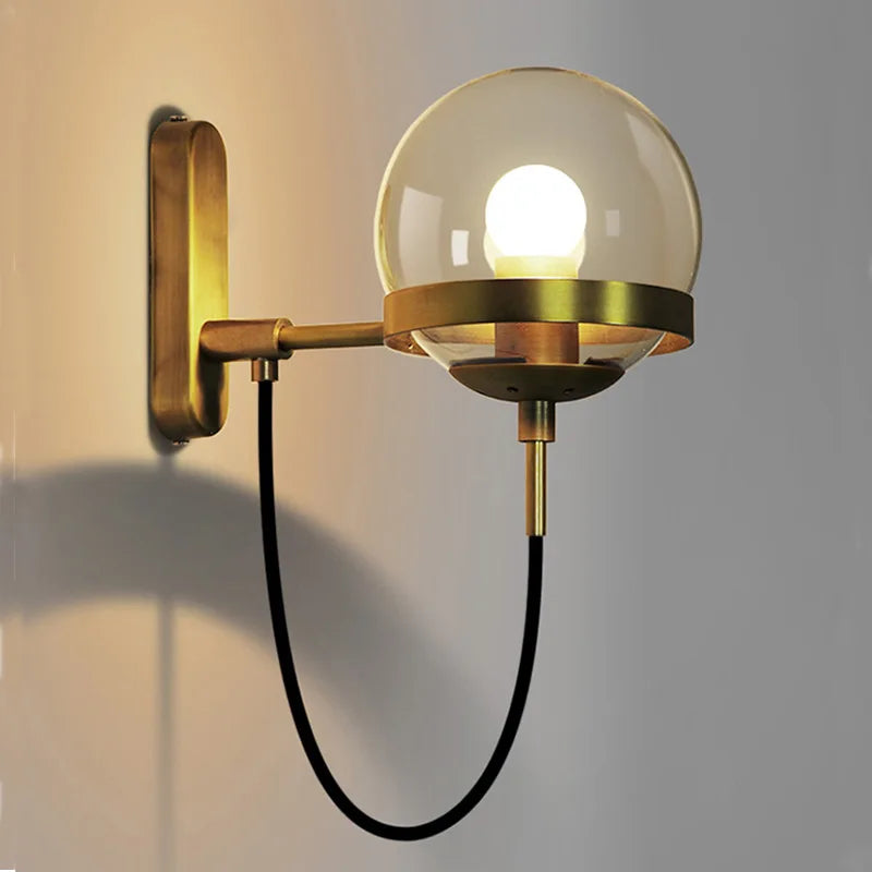 GlassGlow - Lámpara de pared de vidrio moderna – Lámpara de pared LED para sala de estar y pasillo
