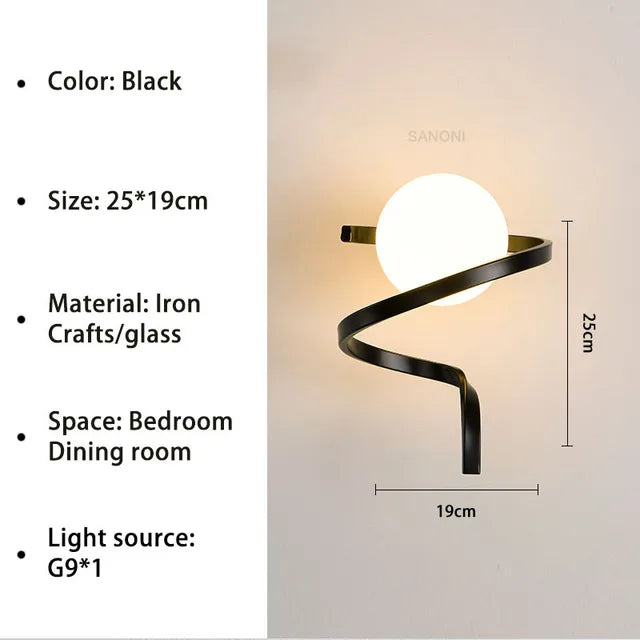 LumiÉlégance – Moderne glazen wandlamp voor een luxe uitstraling