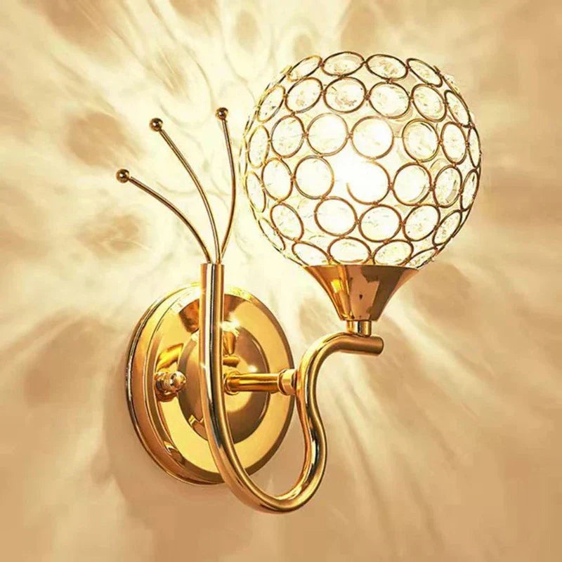 CrystalLuxe - Elegante Kristallen Wandlamp met LED-Verlichting – Glamoureuze Wandverlichting