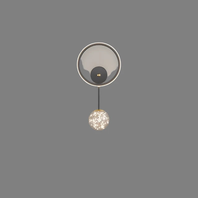 LuxeGlow – Moderne LED Wandlamp in Goud met Glazen Bol