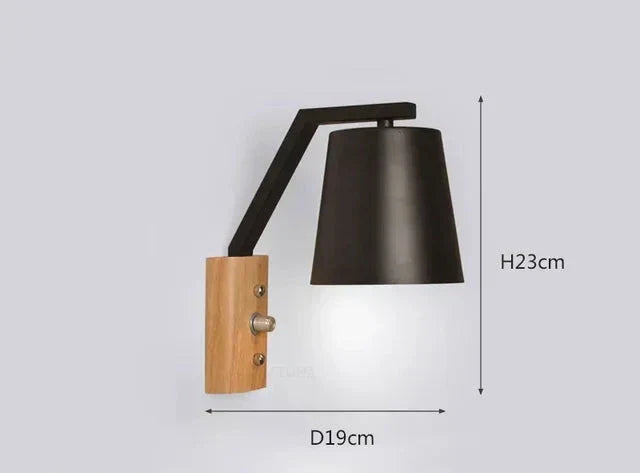 WoodFlex - Lámpara de Pared Moderna de Madera con Brazo Giratorio
