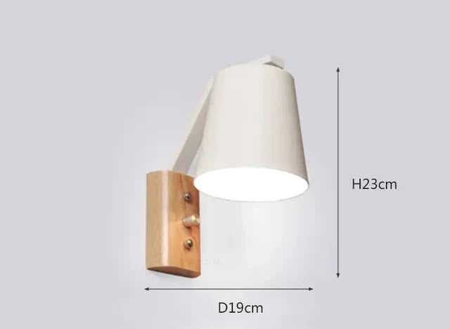 WoodFlex - Lámpara de Pared Moderna de Madera con Brazo Giratorio