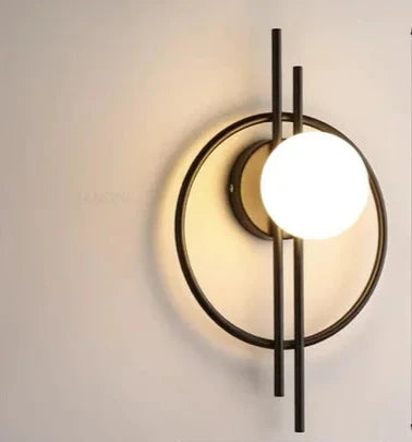 GlobeGlow - Lámpara de Pared LED Moderna con Bola de Cristal Iluminación Estilizada