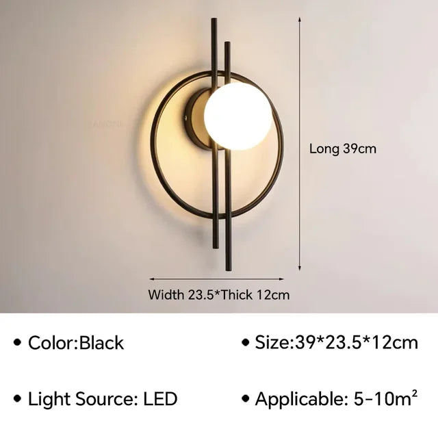 ModernLustre - LED Wandlamp Glaskogel | Sfeervolle Verlichting voor Elke Ruimte